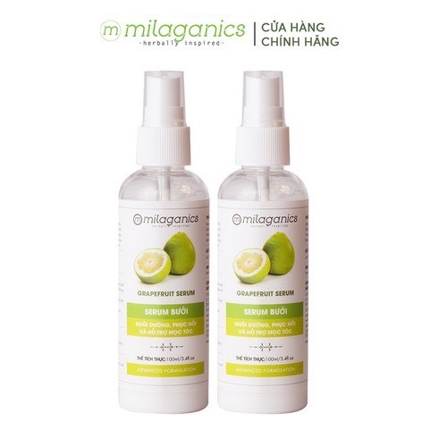 Combo 2 Serum Bưởi Milaganics (100ml/ Chai)