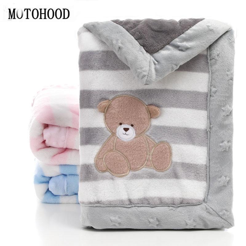MOTOHOOD Trang Chăn Bộ Bé Đầm Chăn Ga Gối Sơ Sinh Nhiệt Mềm Chăn Rắn Bộ Chăn Ga Gối Chăn Chần Bông Cho Trẻ Sơ Sinh Swaddle