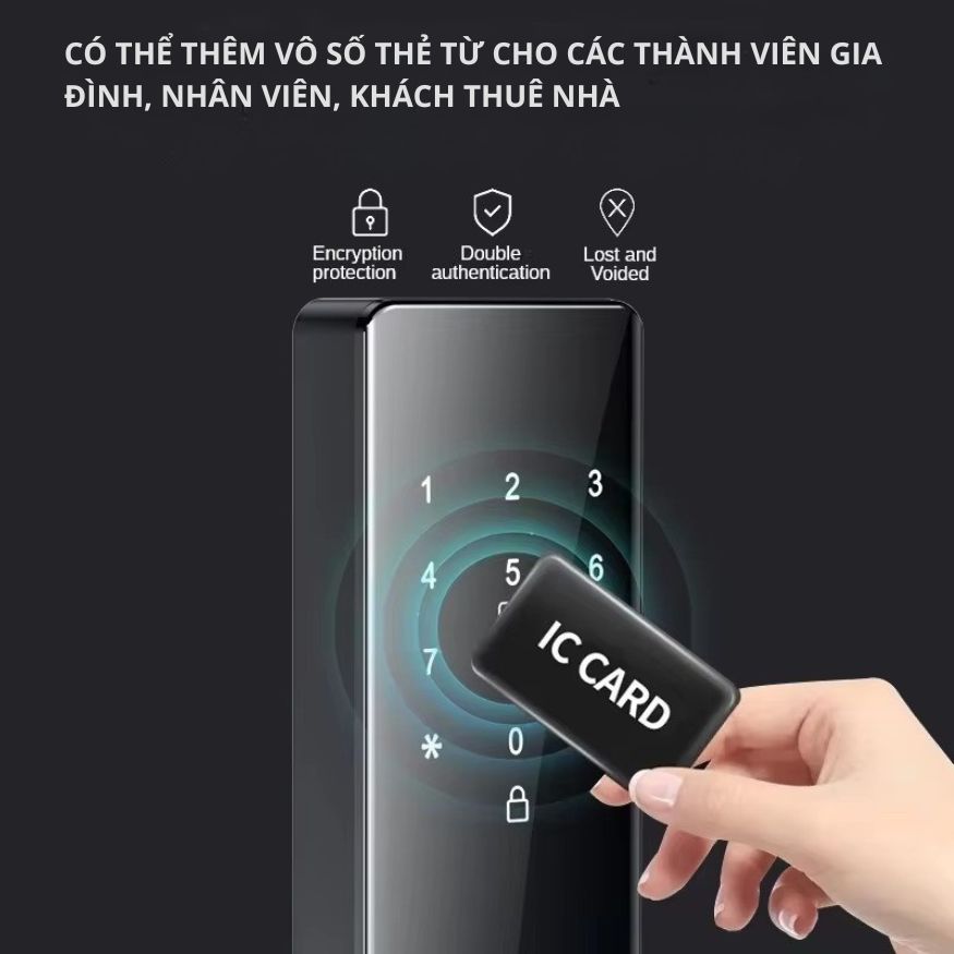 Khóa Cửa Thông Minh Kachi MK40 – Mở Khóa App Tuya + Vân tay + Chìa khóa + Thẻ từ + Mã số - hàng chính hãng
