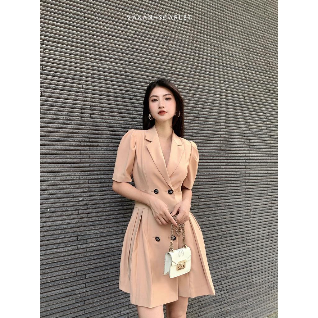 Váy vest VANANHSCARLET chân xếp ly
