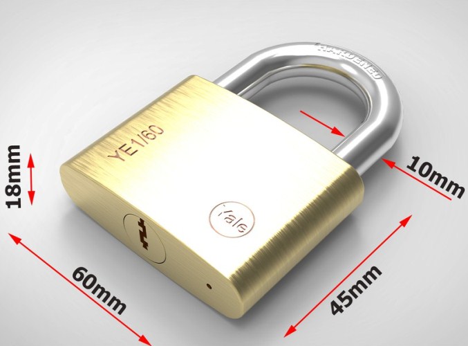Khóa Bấm Yale YE1D/60/132/1 - Vàng
