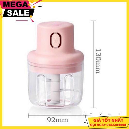 Máy Say Tỏi Ớt, Say Thịt Mini Tích Điện 250Ml  - Giao Hàng Toàn Quốc