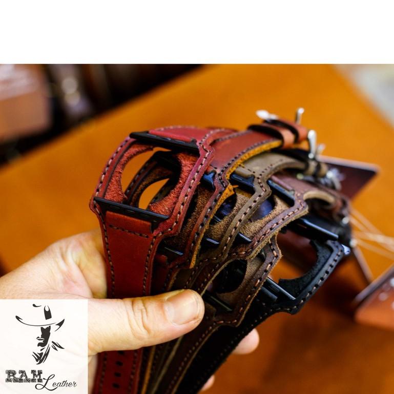 Dây đồng hồ da bò thật bundstrap apple watch bx cao cấp-chính hãng RAM leather