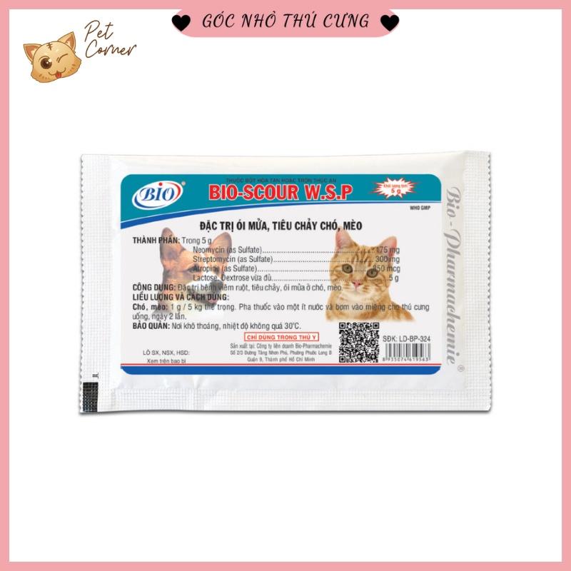 Hình ảnh Bio Scour W.S.P giảm tiêu chảy, ói mửa cho chó mèo (Gói 5g)