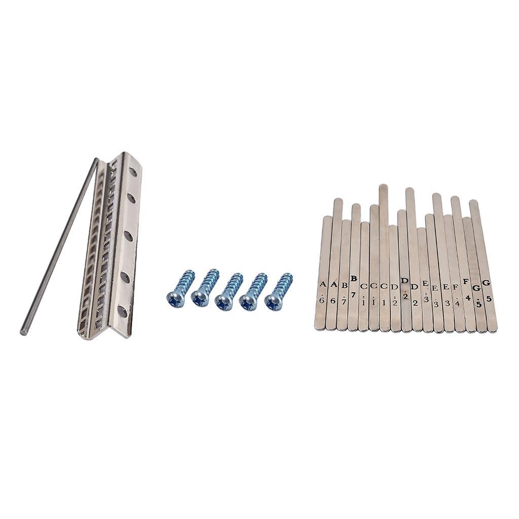 Replacement Kalimba Thumb Piano Steel Keys For 17 Key African Kalimba