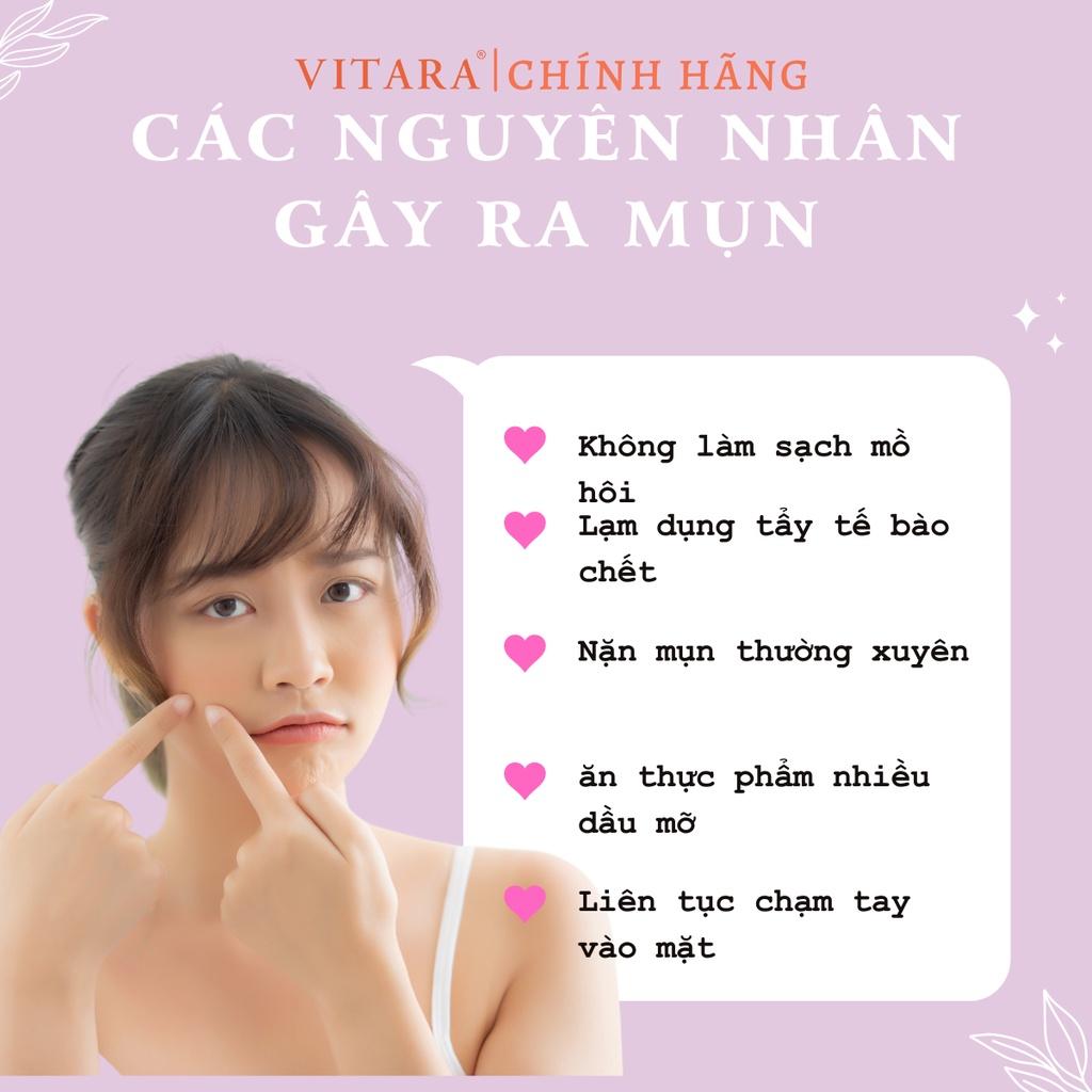 Gel thoa mụn Vitara Anti Acne làm lành vết thương do mụn, ngừa thâm mụn 10g