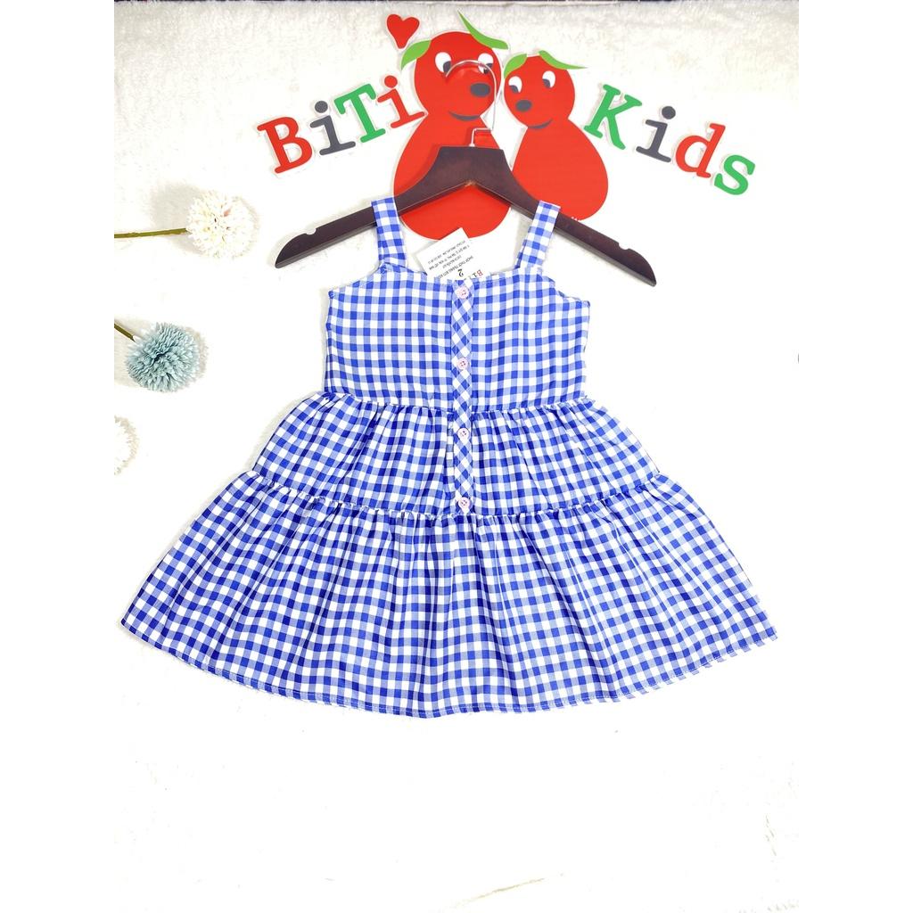 Đầm cho bé gái,váy trẻ em , họa tiết caro 2 dây size 0 đến 6 tuổi