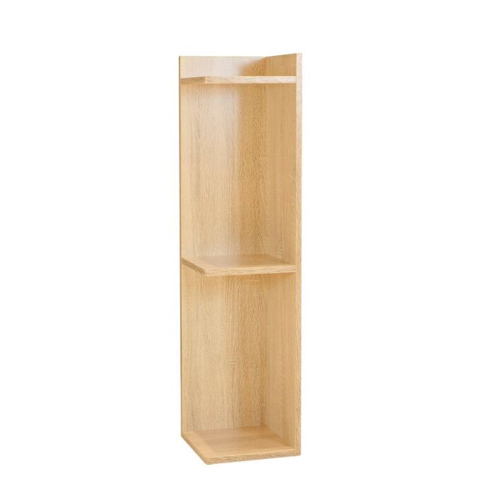 SB Furniture, Looms, Clara Corner Shelf, Solid Oak Color, W25XD25XH91 cm.