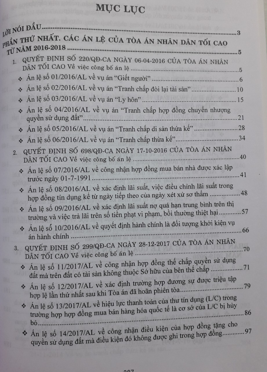 Tuyển Tập 37 Án Lệ Và Các Quyết Định Giám Đốc Thẩm Của Tòa Án Nhân Dân Tối Cao Về Hình Sự, Dân Sự, Kinh Tế, Lao Động