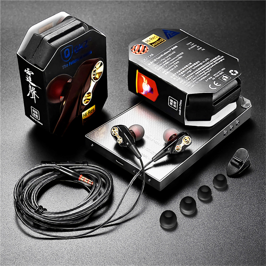 Combo Tai nghe Nhạc Chơi Game QKZ CK8, Có Mic Gaming In Ear