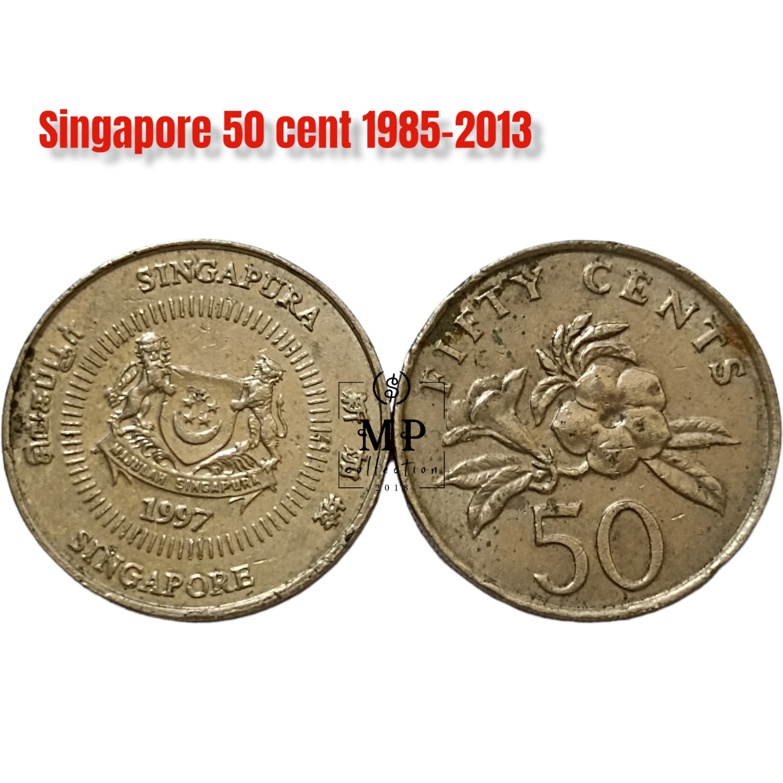 Đồng xu Singapore 50 cent 1985-2013