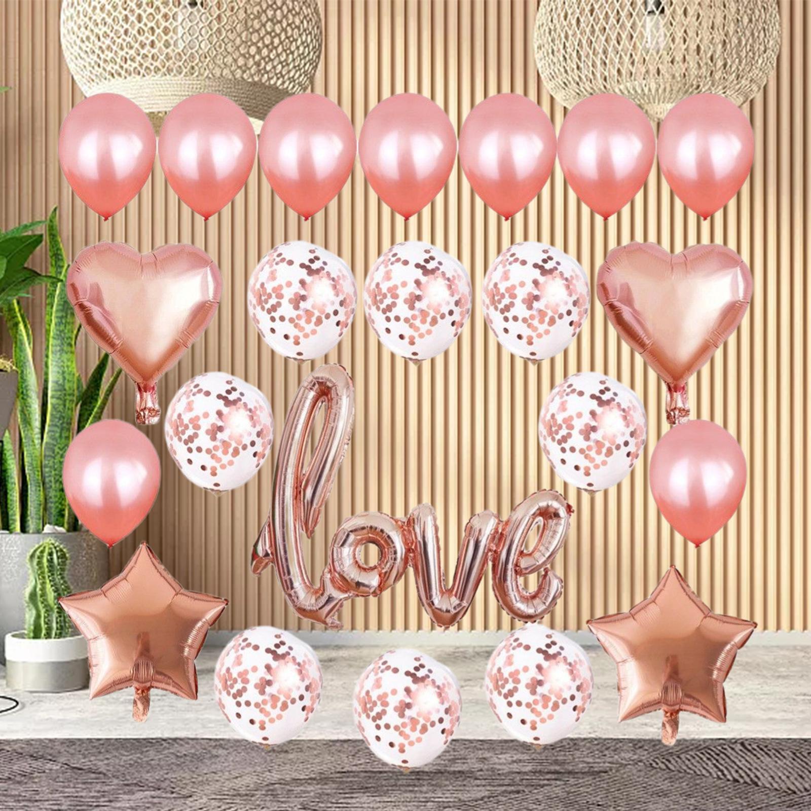 Confetti Latex Balloons W/ Ribbon for Wedding Birthday Party Decoration