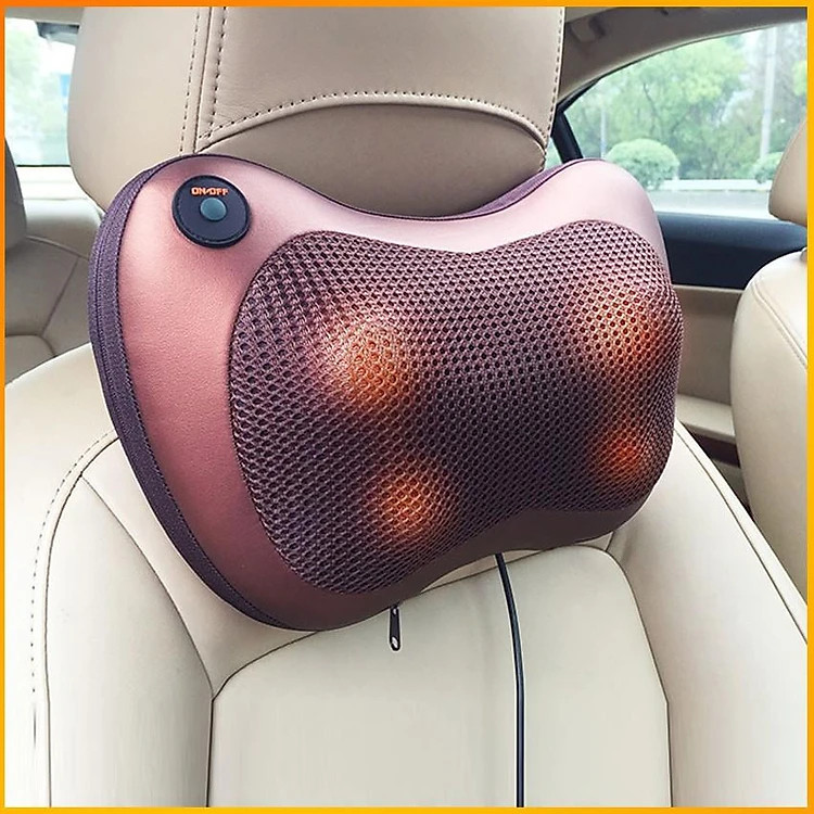 Gối massage hồng ngoại 8 bi 2 chiều cao cấp, gối mát xa cổ vai gáy chính hãng công nghệ Nhật Bản - Hàng Chính hãng dododios