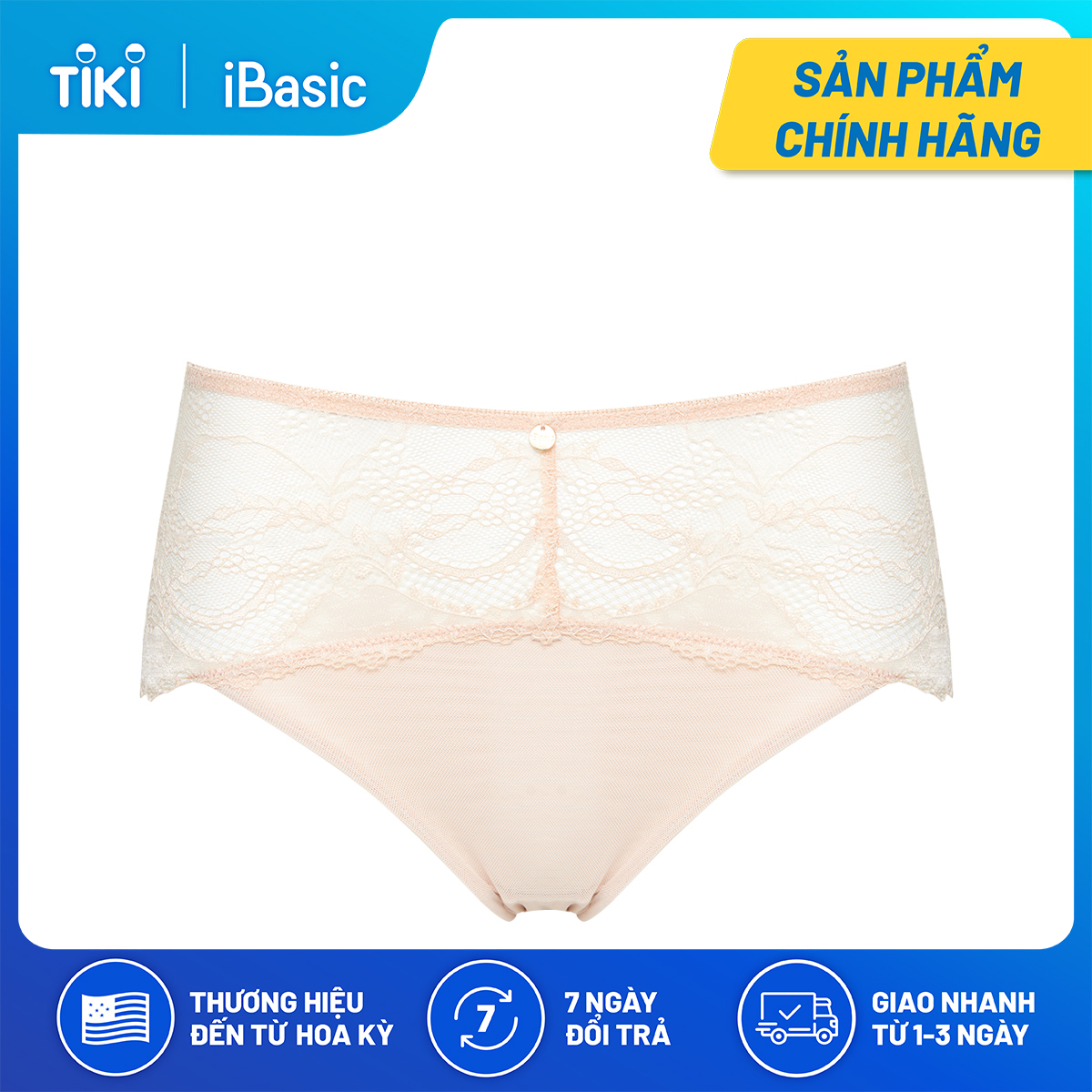 Quần lót nữ ren lưng cao iBasic PANW125