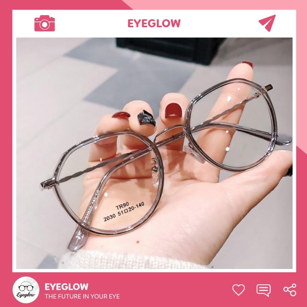 Mắt kính gọng kim loại chống ánh sáng xanh EYEGLOW gọng kính thời trang dành cho nữ phiên bản đặc biệt cực hot EG2202