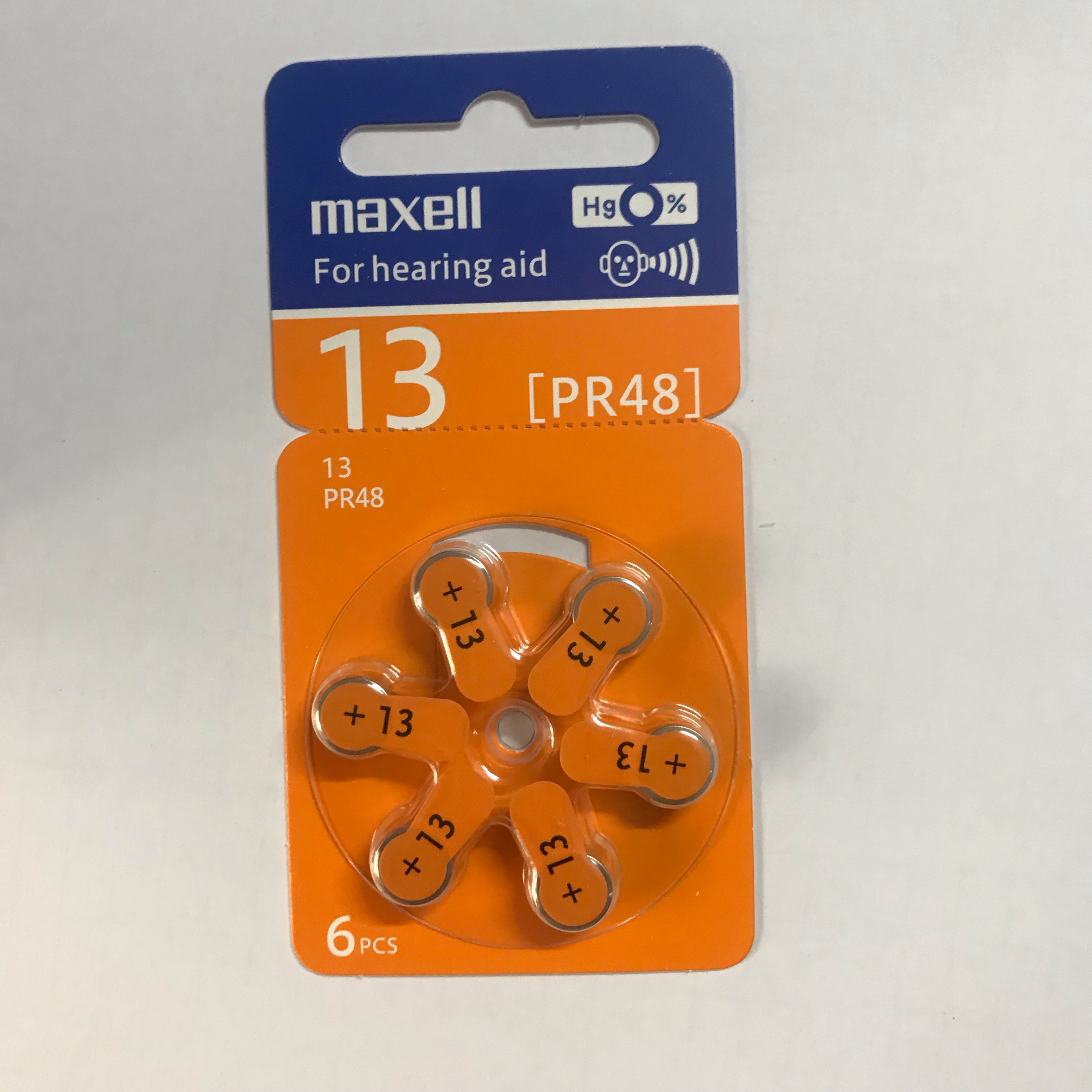 Vĩ 6 viên pin Maxell PR48 (Pin 13)