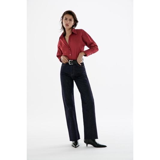 Sơ mi Đỏ Đô Đỏ Noel highfashion chất dày áo dài tay form rộng