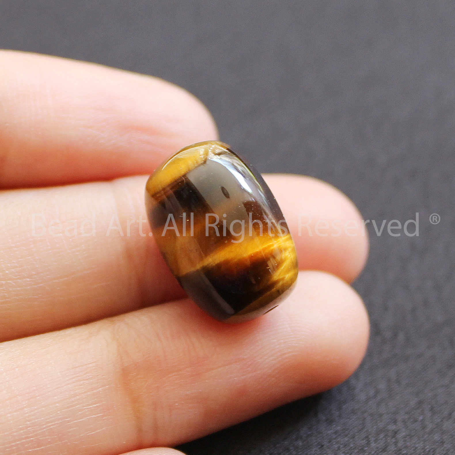 16x12MM Mắt Hổ Vàng Nâu Tự Nhiên Loại A, Mệnh Thổ, Kim, Đá Phối Vòng Tay Phong Thuỷ, Chuỗi Hạt, Mặt Dây Chuyền - Bead Art
