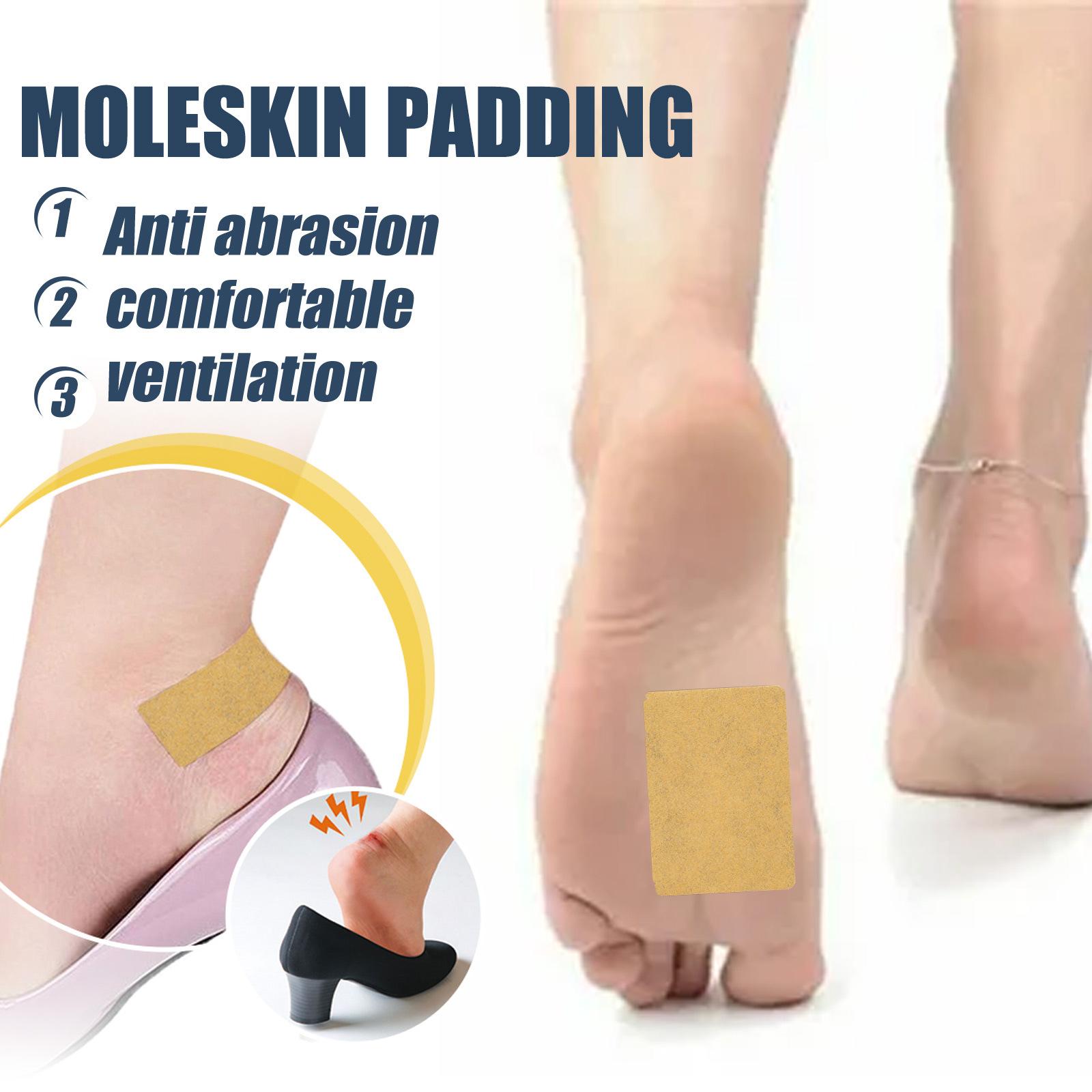 EELHOE 10 Patches Moleskin Heel Protection Patch Adhesive Tape Patches for Feet Toes Heel Care Patches