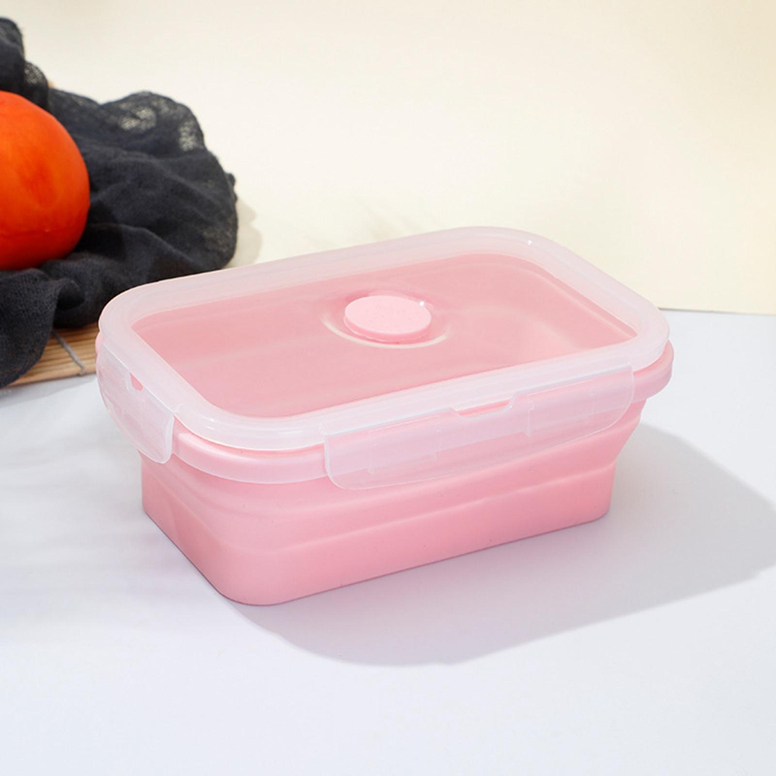 3Pcs Eco Friendly Silicone Bento Lunch Box Microwave Safety for Home