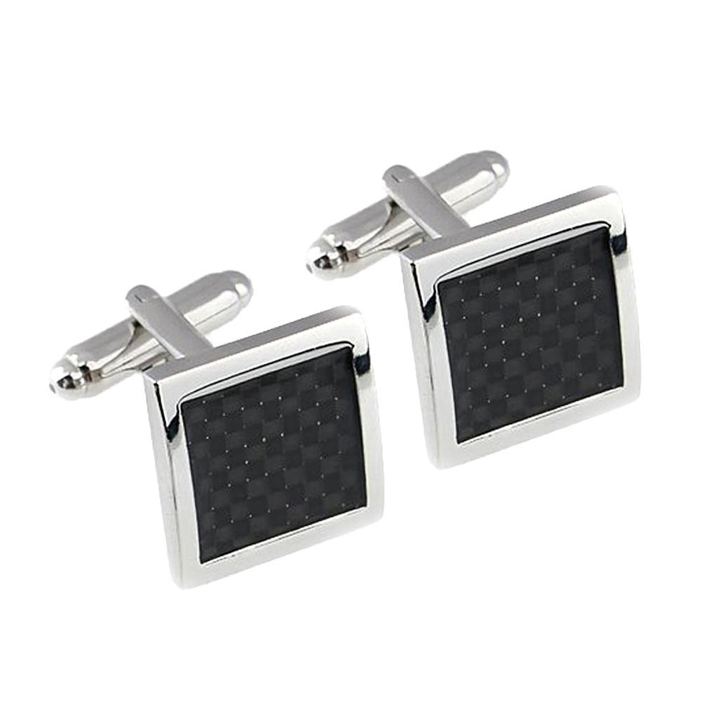 2-13pack 1 Pair Men's Brass Shirt Cufflinks Rectangle Cuff Links Wedding Groom