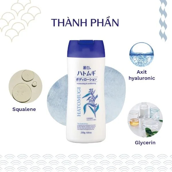 Combo 2 Sữa dưỡng thể làm sáng da hatomugi 250g/chai