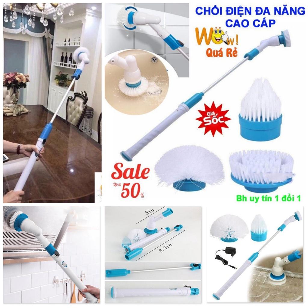 Chổi điện đa năng dọn vệ sinh nhà tắm nhà bếp siêu nhanh sạch tặng kèm 3 đầu hàng cao câp chinh hãng bảo hành 12 tháng