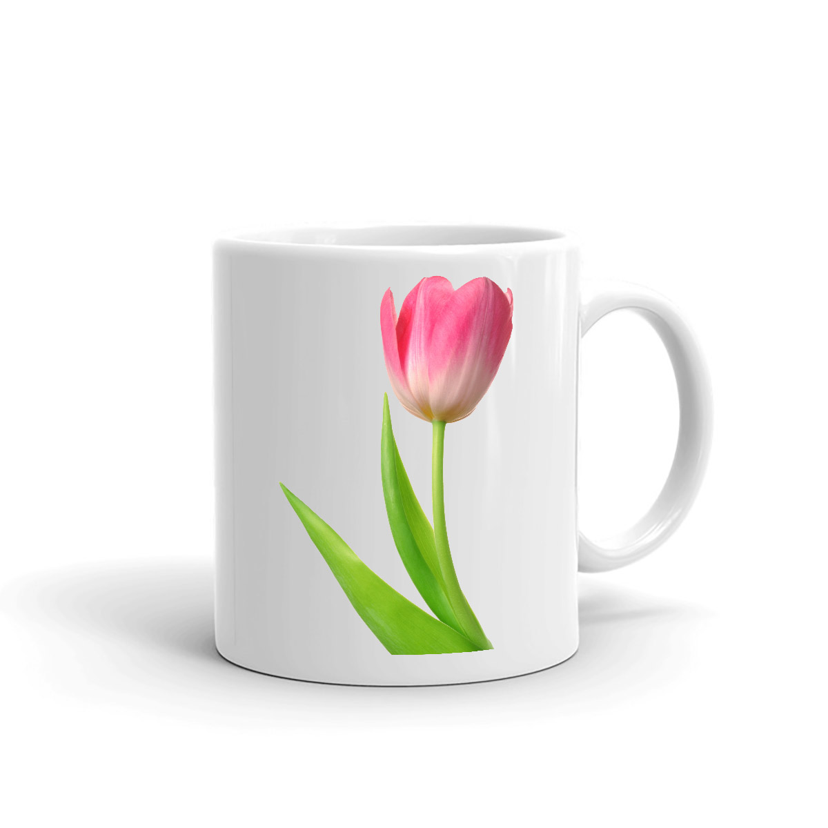 Cốc Sứ Cao Cấp In Hình Hoa Tulip - Mẫu009