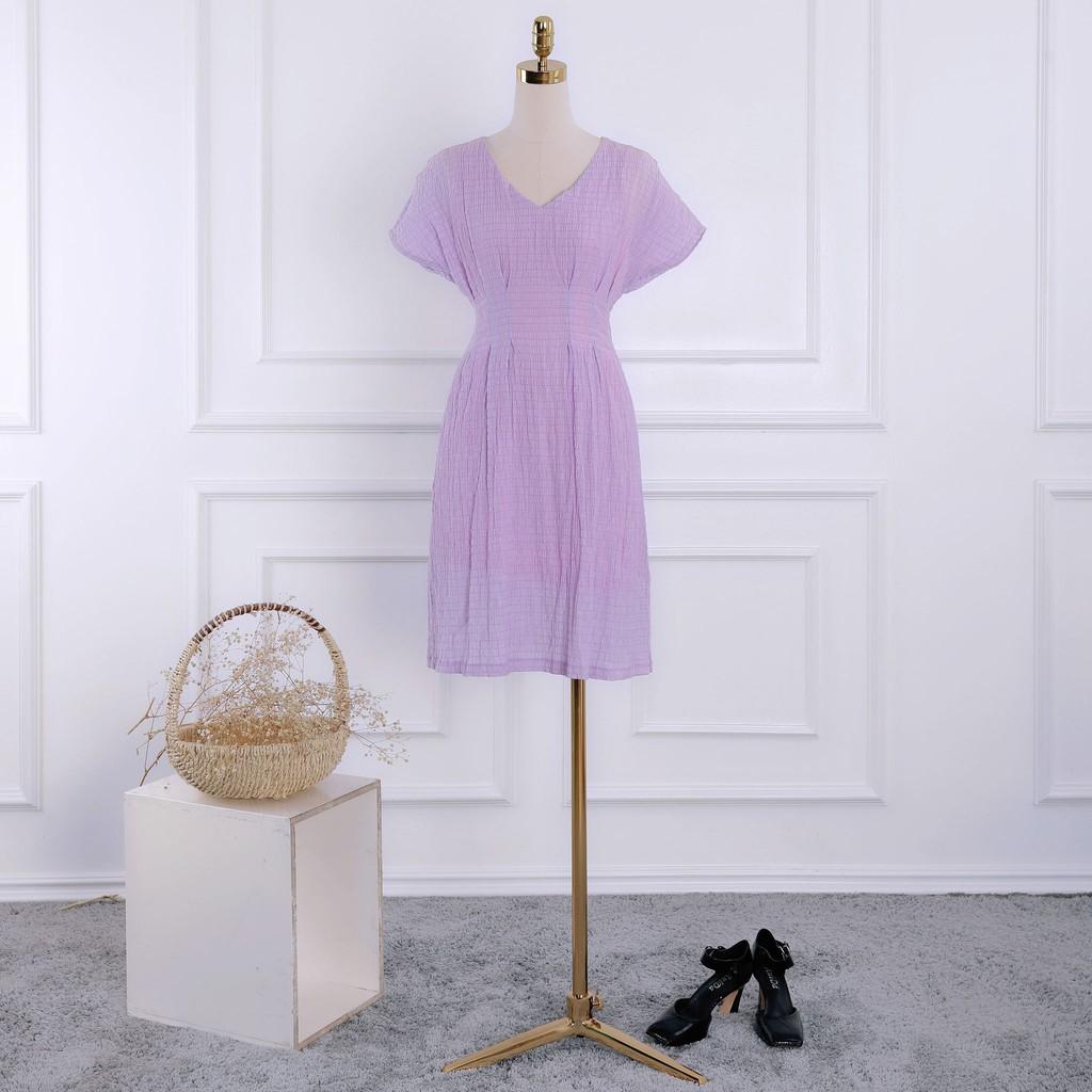 Đầm nữ ngắn tay cổ tim sánh điệu - Váy nữ tay cánh dơi cúp ngực TK FASHION DK890