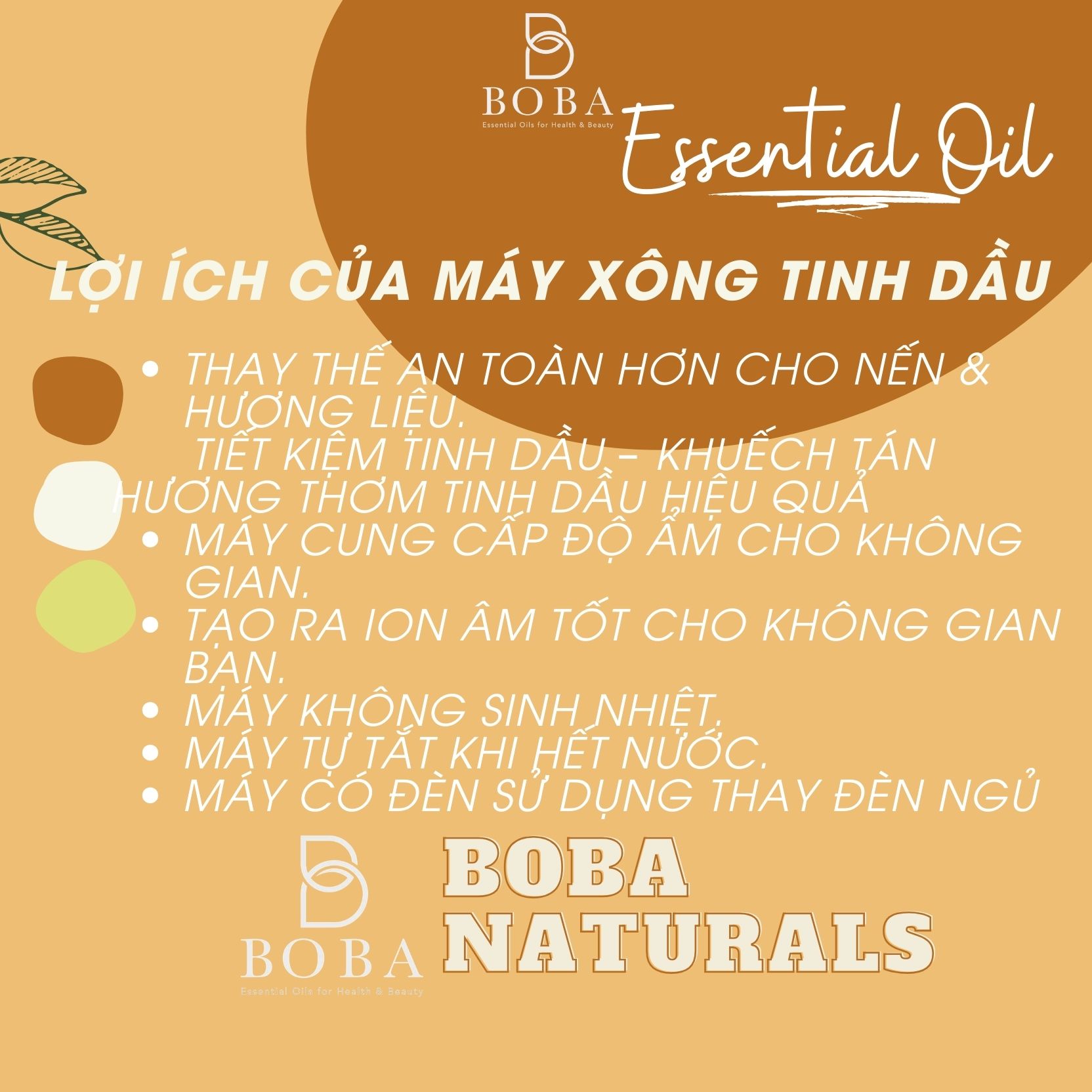 (HCM) Tinh Dâu Sả Chanh BOBA Thiên Nhiên Nguyên Chất, Đuổi Muỗi, Kháng Khuẩn, Xông Hương Thơm - BOBA NATURALS