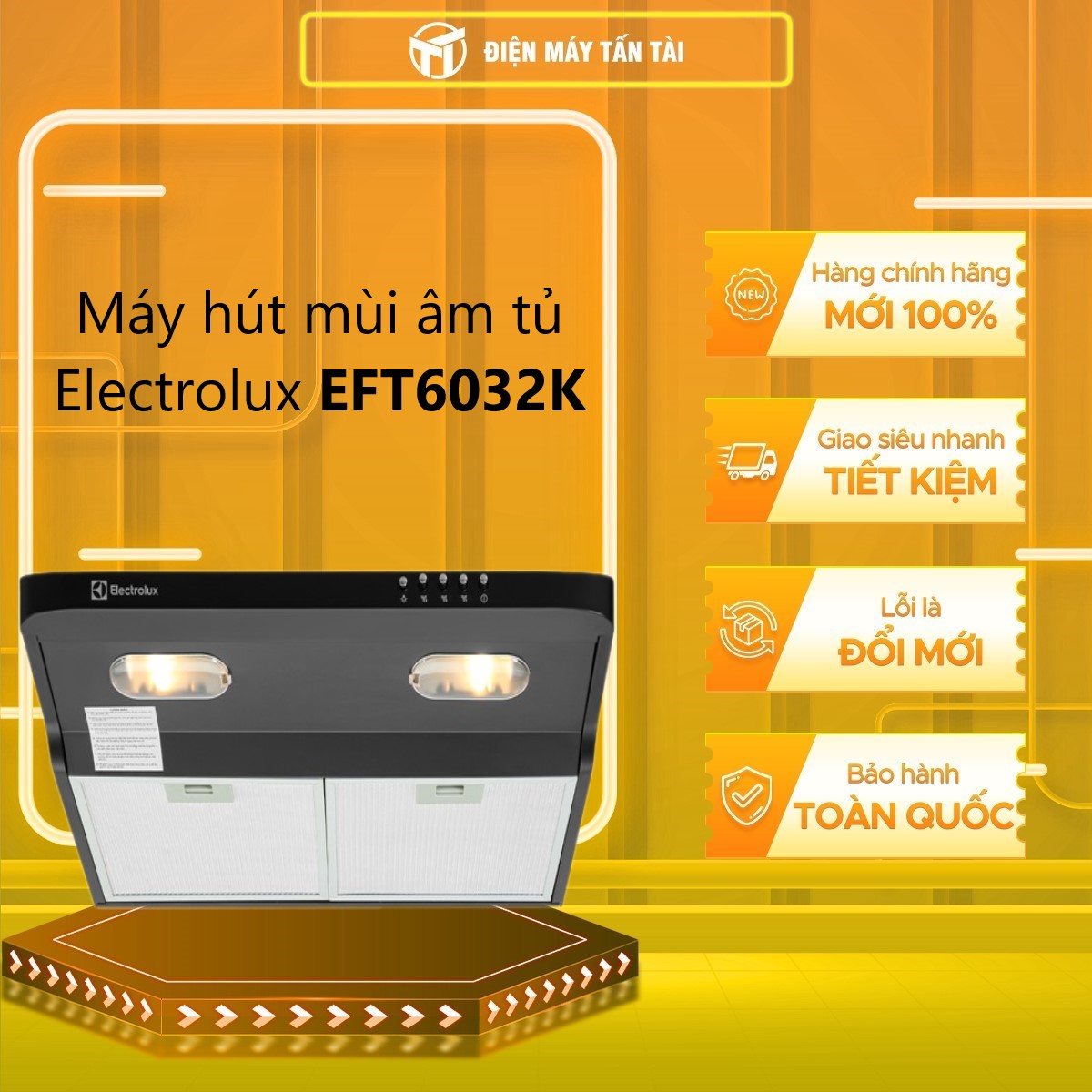 Máy Hút Mùi Electrolux EFT6032K - Hàng Chính Hãng