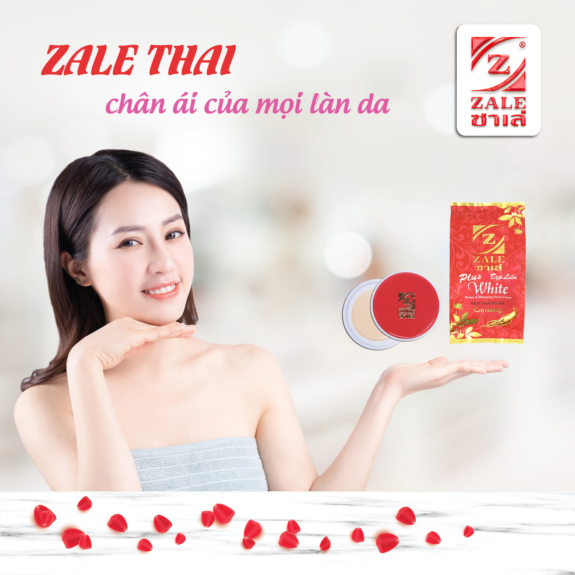 Kem Dưỡng Trắng Da ZALE ĐỎ NHÂN SÂM 6g Tẩy Nám Tàn Nhang Che Khuyết Điểm