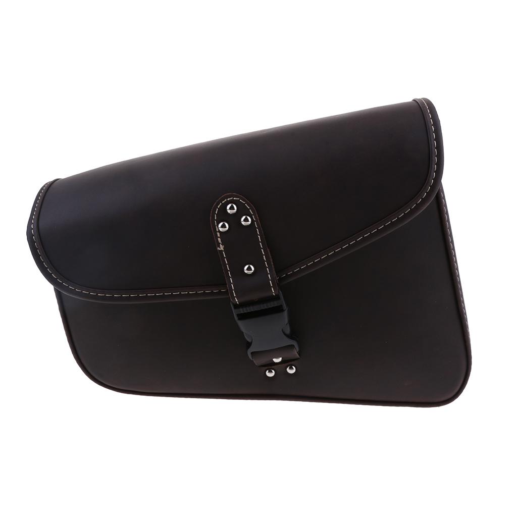 Left & Right PU Leather Solo Saddle Bag for 2004-2013 Harley Sportster XL883 XL1200