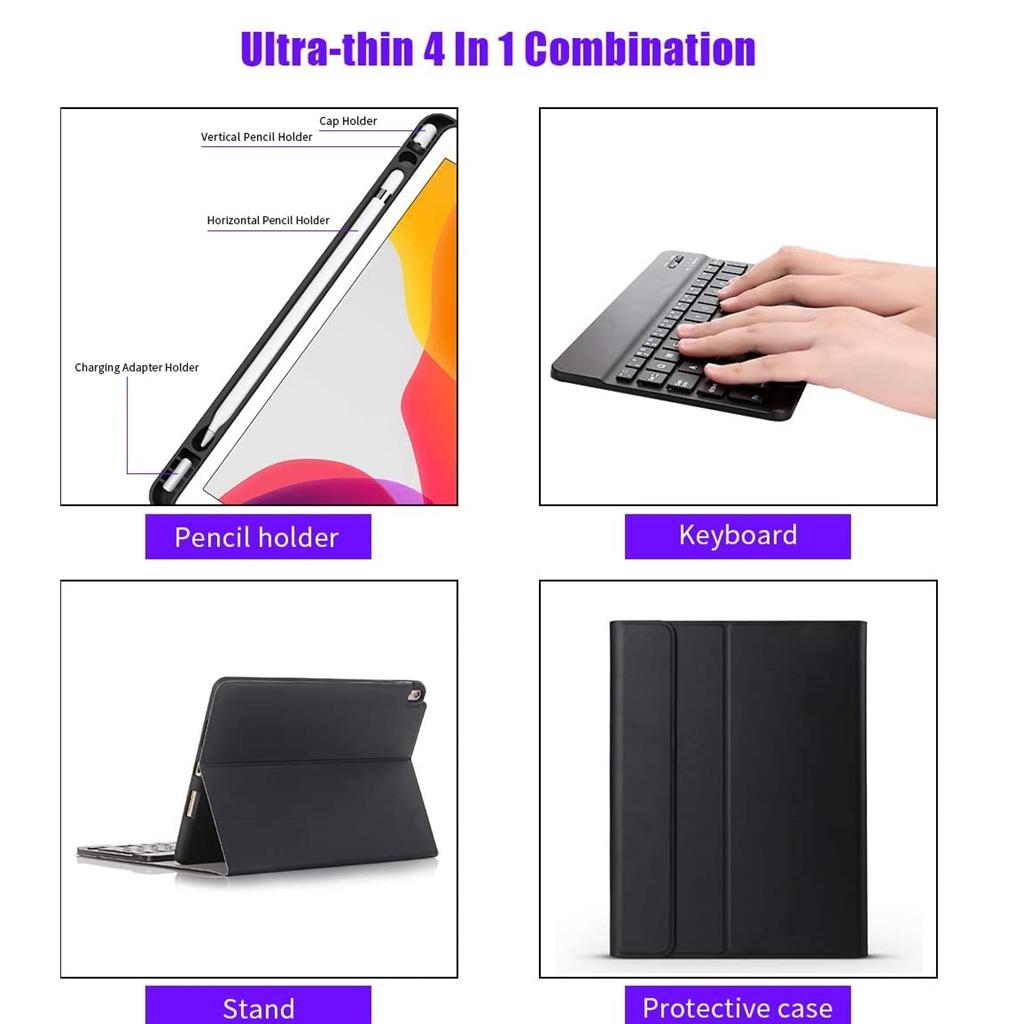 Detachable Bluetooth Keyboard Cover Case For 7th Generation 10.2 2019