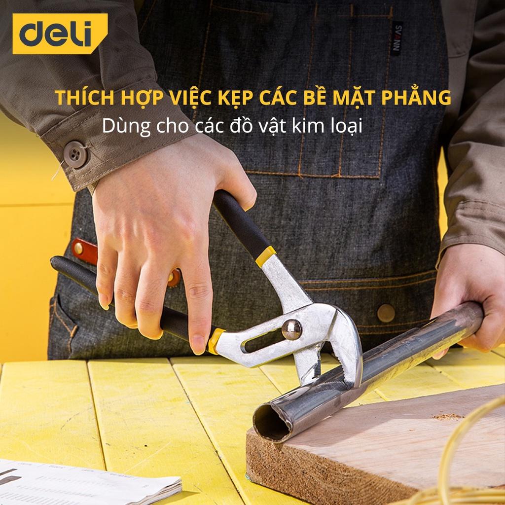 Kìm Mỏ Quạ Deli 10 Inch Cao Cấp - Giúp Giữ, Kẹp, Cắt Vật Dụng, Dành Cho Thợ Điện Nước Chuyên Nghiệp - DL2610