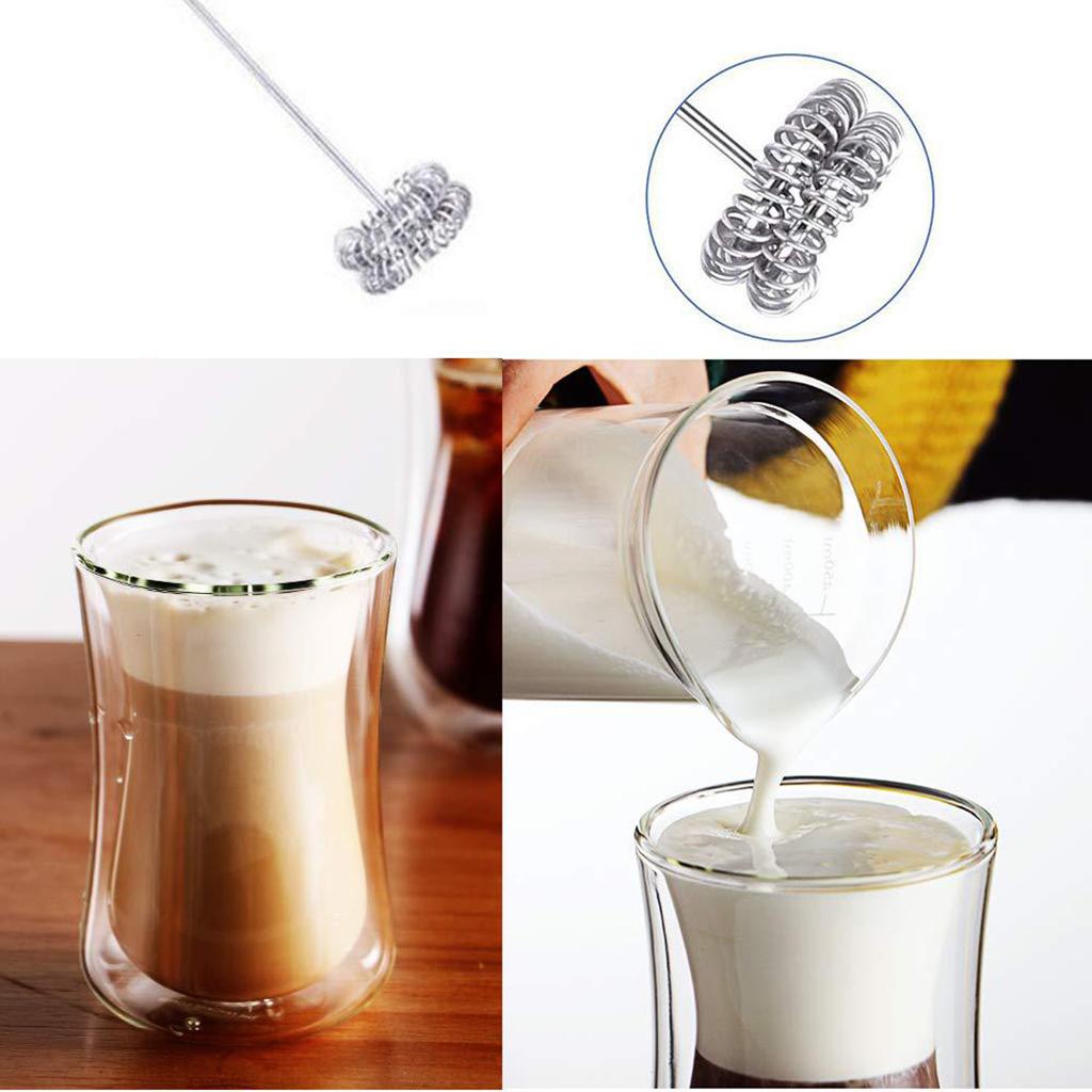 Handheld Electric Coffee Frother Cup 400ml Stainless Steel Foamer Bubbler Coffee Blender Kitchen Stirrer for Coffee Cappuccino Frappe Kitchen Tools
