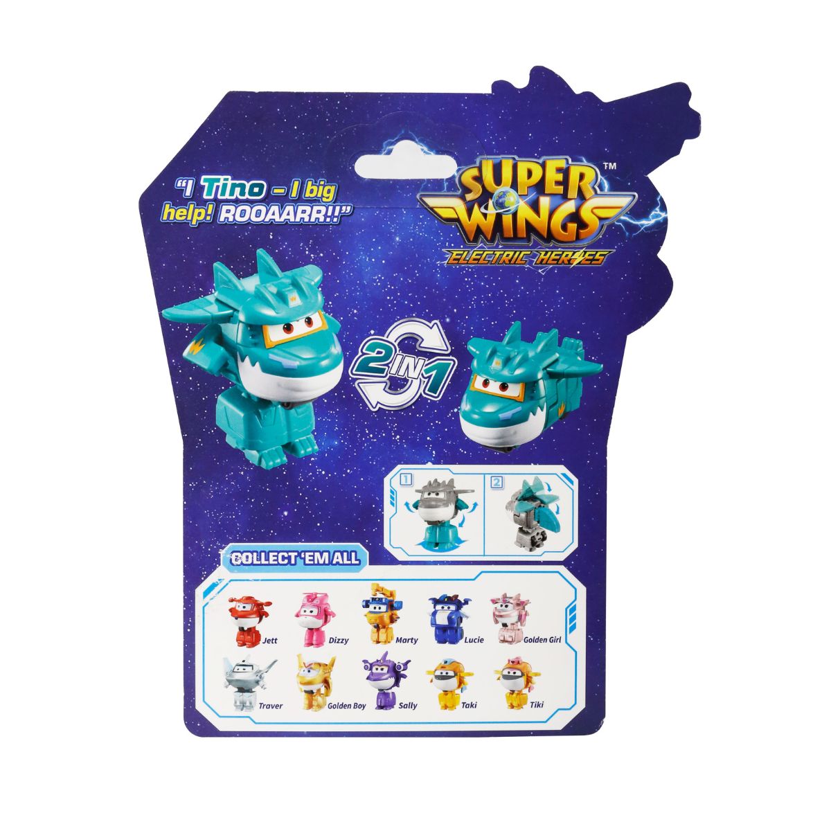 Đồ Chơi Robot Biến Hình Cỡ Nhỏ Khủng Long Tino Huyền Thoại SUPERWINGS YW780037