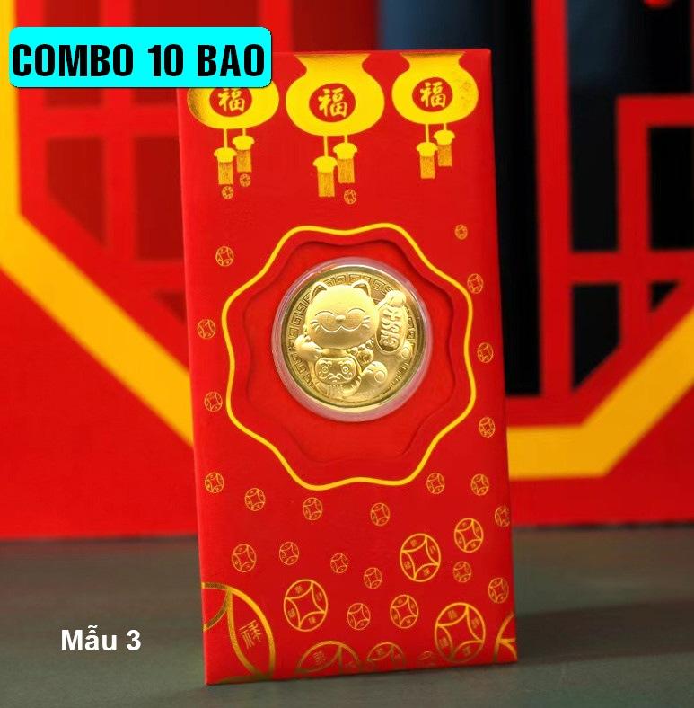 10 Cái Bao Lì Xì Hình Con Mèo Đài Loan tài lộc sang chảnh - Mẫu 3 - NELI - RƯỚC LỘC XUÂN