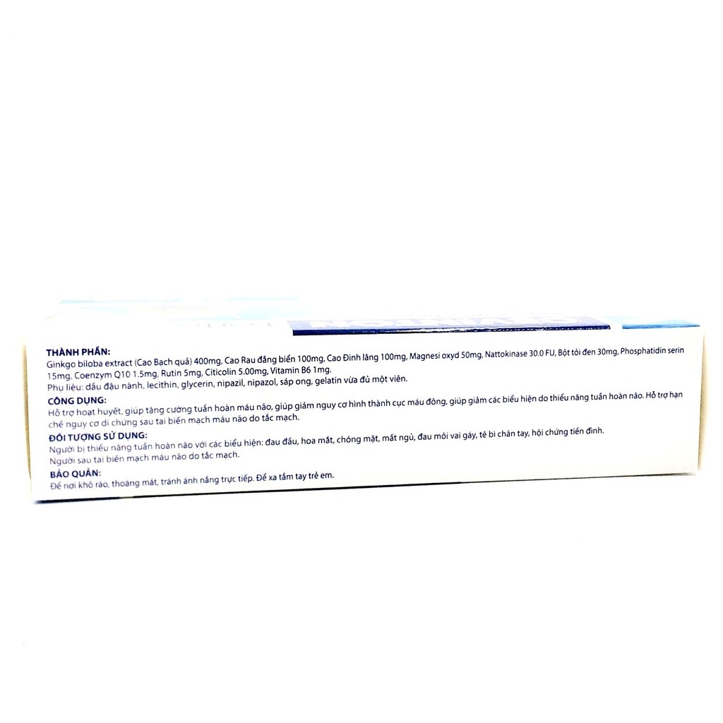 Hoạt Huyết Dưỡng Não Cevinton Forte - Giúp Phòng Ngừa Tai Biến Mạch Máu Não - Bổ Sung Dưỡng Chất Cho Não - Phục Hồi Sau Tai Biến Mạch Máu Não - Hộp 30 Viên