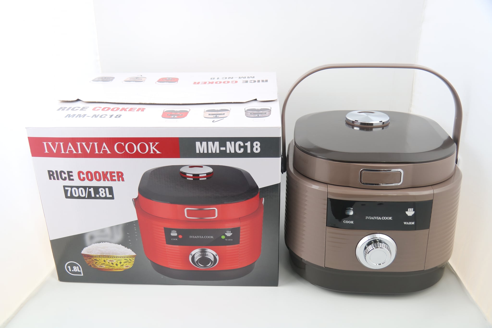 Nồi Cơm Điện Lòng Niêu IVIAIVIA COOK MM-NC18 (1.8 lít) - Màu Ngẫu Nhiên - Hàng Chính Hãng