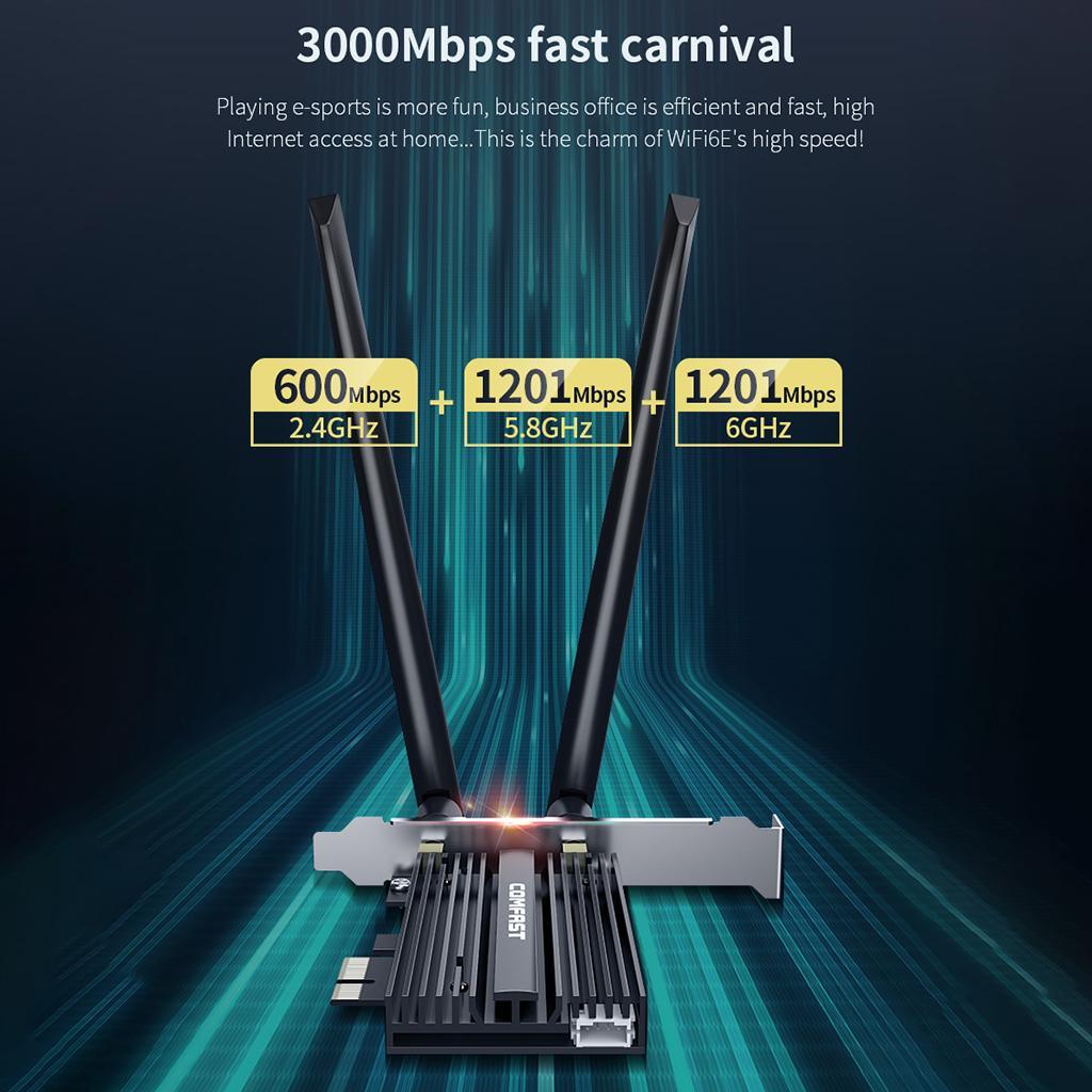 AX181Pro Wireless WiFi Card Internal Network Adapter for Desktop PC