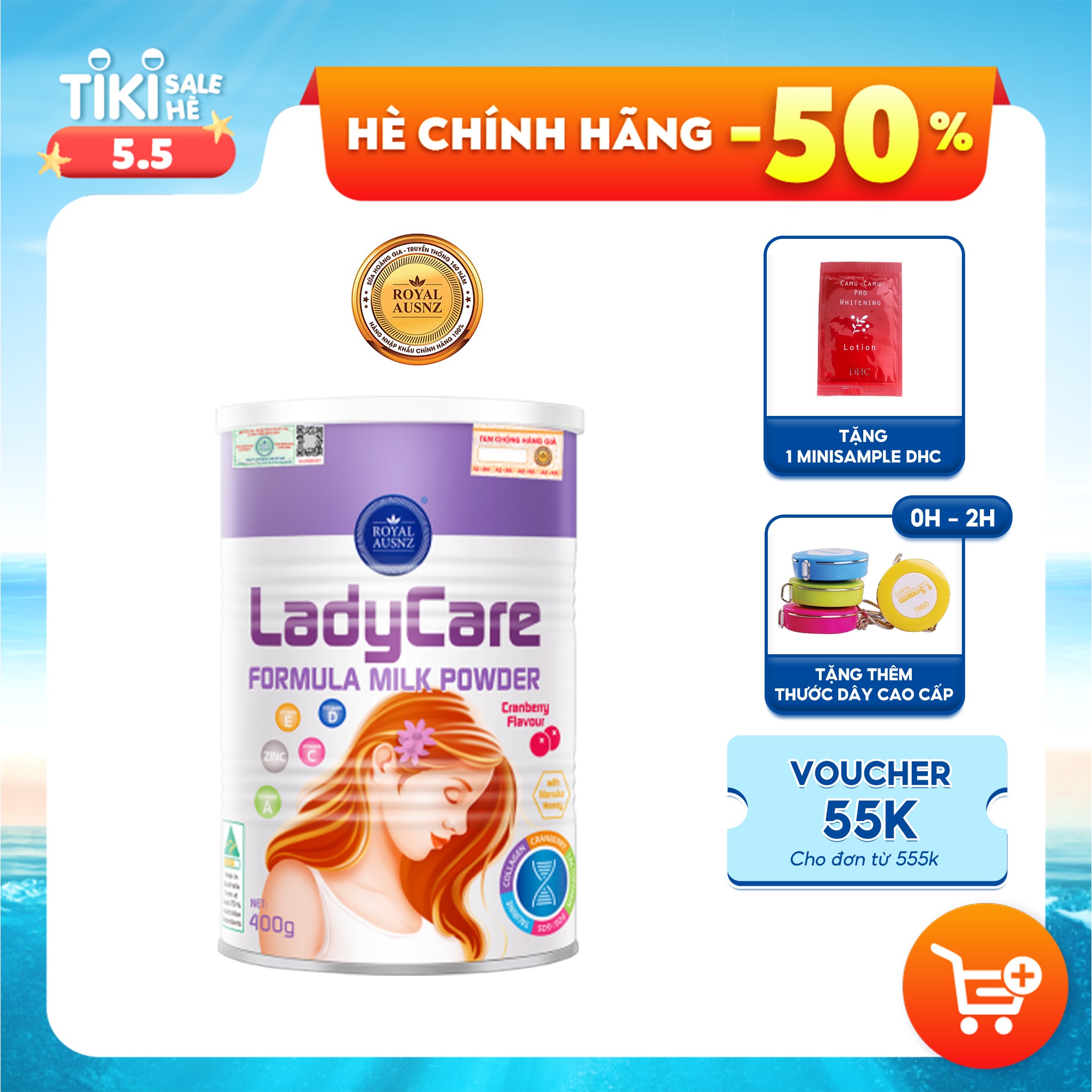 Sữa Bột Hoàng Gia Úc Lady Care Formula Tăng Cường Sức Khoẻ Phụ Nữ ROYAL AUSNZ 400g