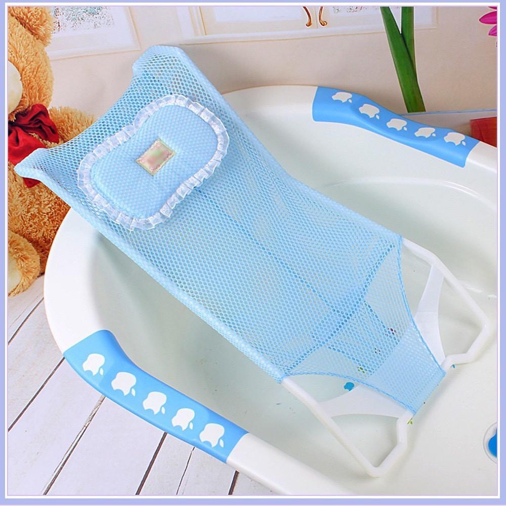 Giường lưới kê chậu tắm cho bé kèm gối - Lưới tắm cho bé tặng gối - Lưới đỡ tắm cho bé kèm gối