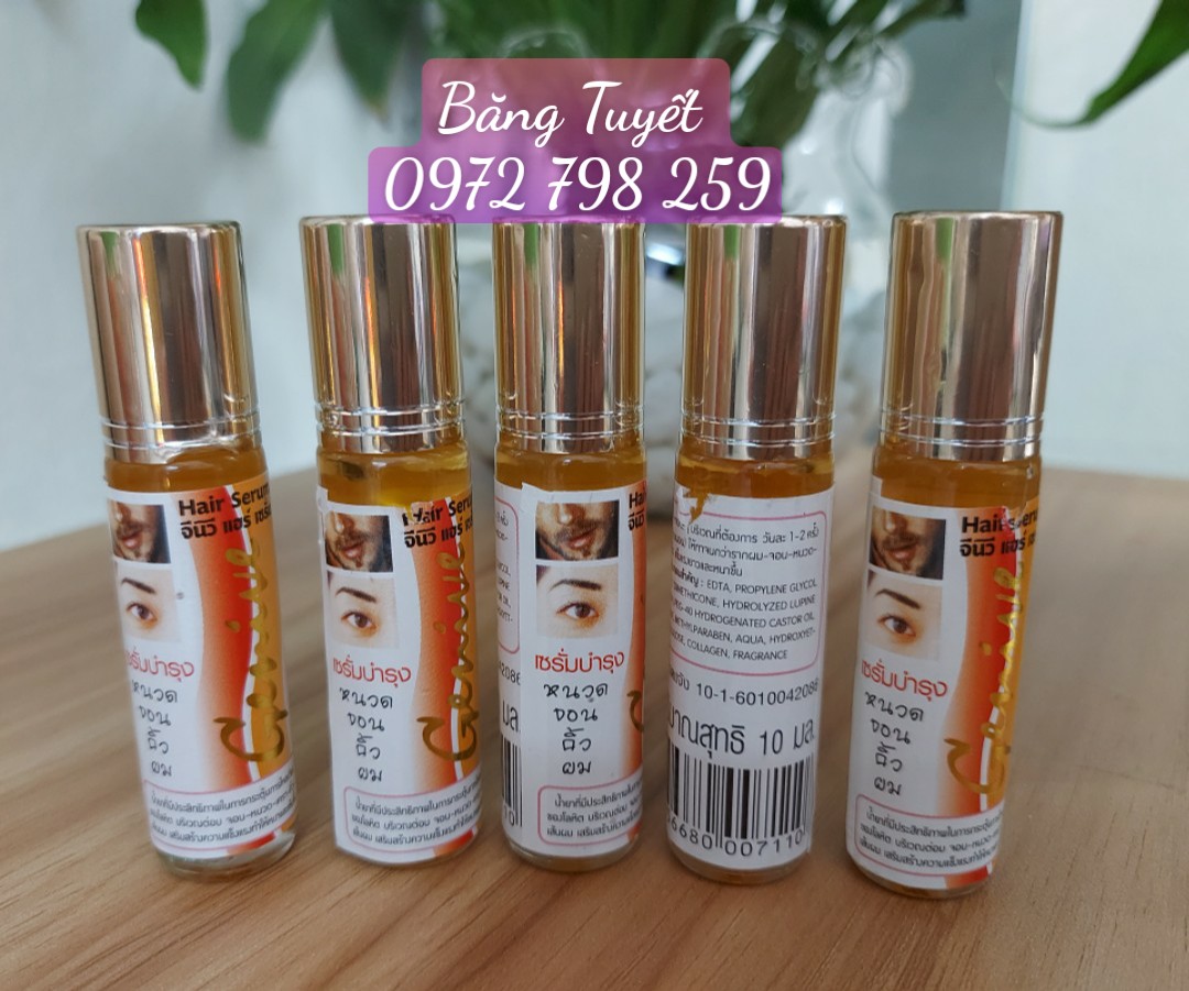 Serum kích mọc lông mi, chân mày, râu, ria mép, tóc Genive Thái Lan 10ml