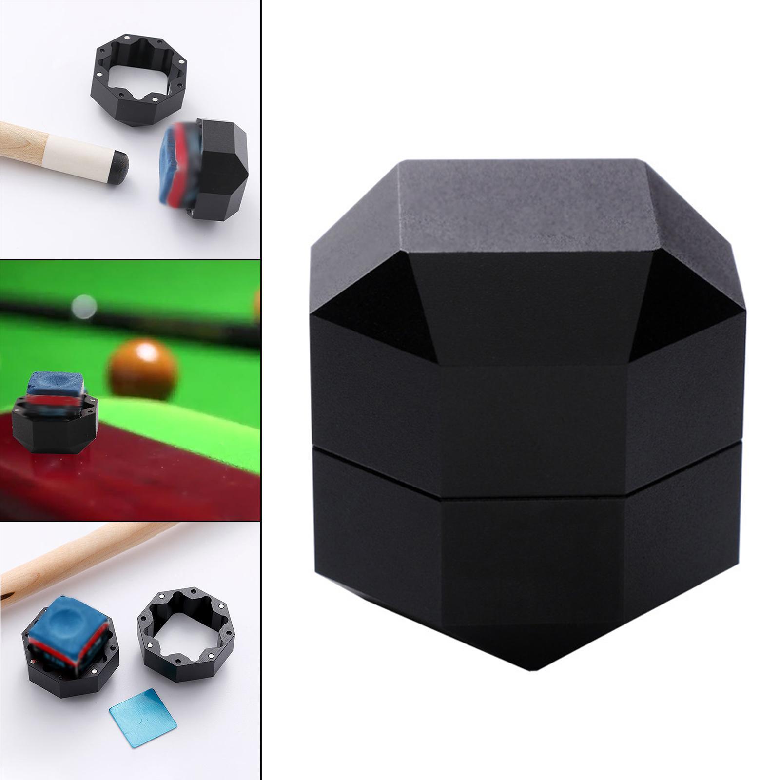 Portable Pool Cue Chalk Holder Billiard Accessories Case Box Container Organizer