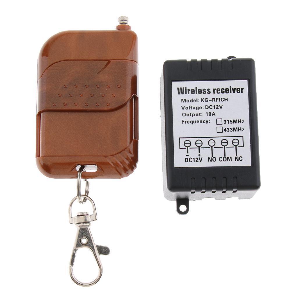 433Mhz Wireless RF Switch 164ft Long Range DC 12V 1 Channel Wireless Remote