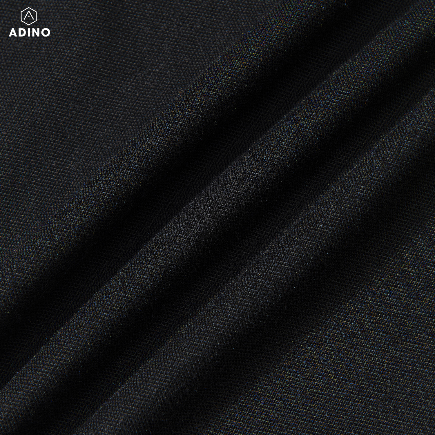 Áo polo nữ ADINO màu đen phối viền xẻ lai vải cotton co giãn dáng slimfit trẻ trung APN02