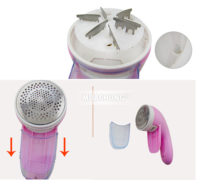 Máy cắt lông xù sạc pin 6 lưỡi thiết kế nhỏ gọn với 6 lưỡi dao sắc bén giúp bạn dễ dàng cắt sạch những phần lông xù trên quần áo, vớ tất