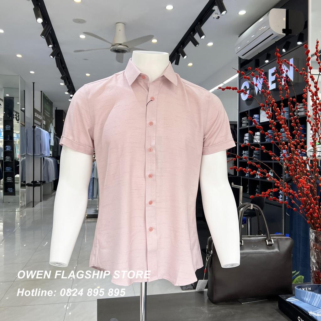 Áo Sơ mi Owen nam dài tay dáng Slimfit sợi Nano mềm mịn chống nhăn Mã AS230023N