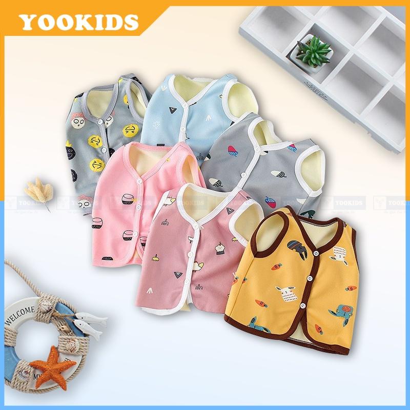 Áo gile cho bé YOOKIDS chất đẹp _ Áo gile nỉ bông cho bé trai bé gái 3 6 9 12 18 24 tháng size từ 6 8 10 12kg